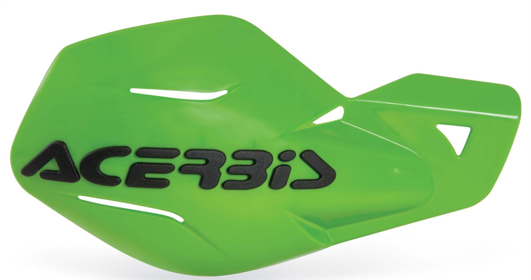 Acerbis Uniko MX Handguards Pair + Kit For Green Black Kawasaki KX 500 2T 1995 - 2002 & 2004